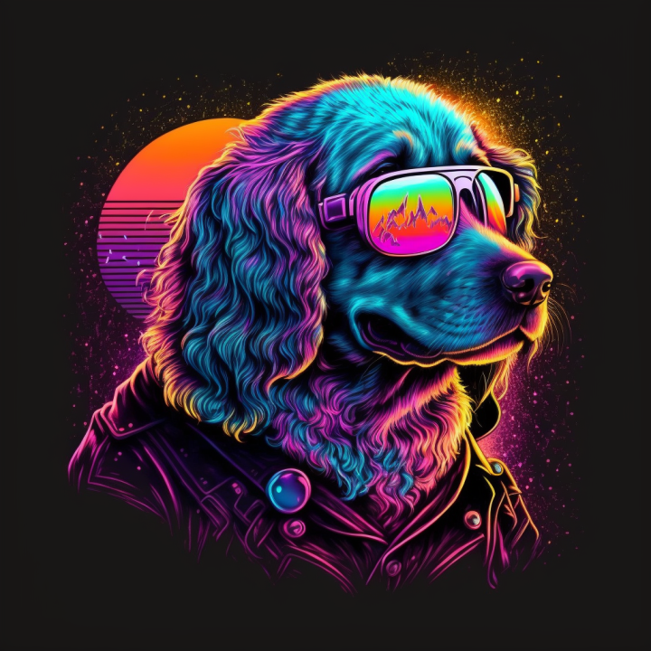 Saci_tshirt_vector_80s_synthwave_dog_vivid_colors_detailed_58cac68b-cc0f-453a-8852-fe76da27aa91.png