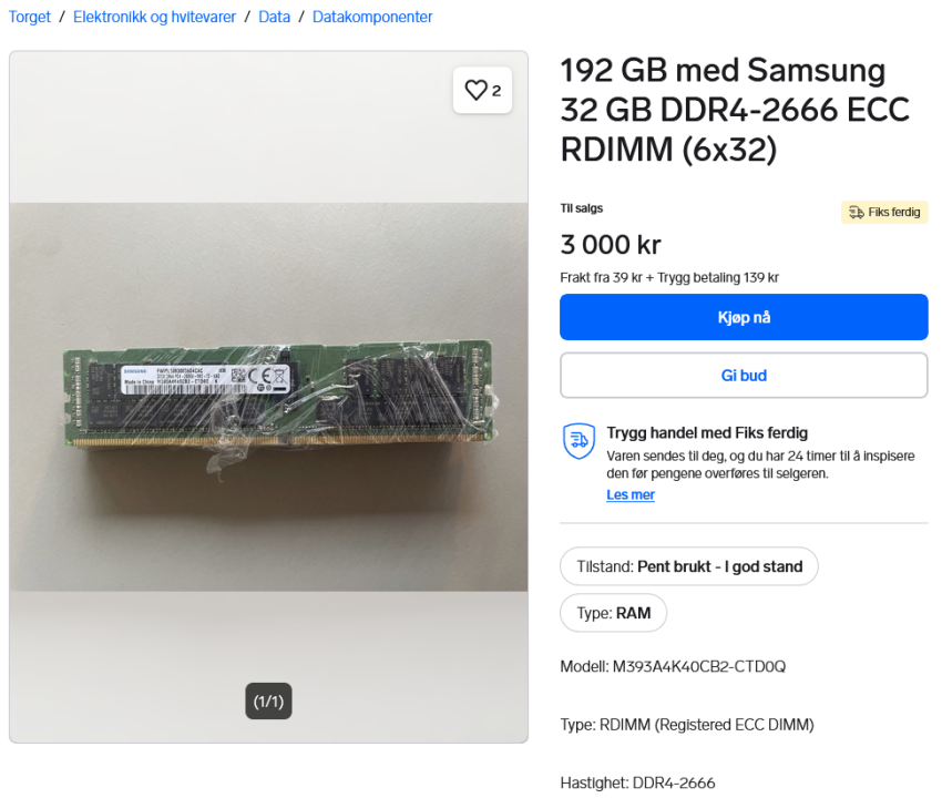 Screenshot2025-04-10at13-15-05192GBmedSamsung32GBDDR4-2666ECCRDIMM(6x32)FINN-torget.thumb.png.9d834c92eb7167ec5b42c2298d32f504.png